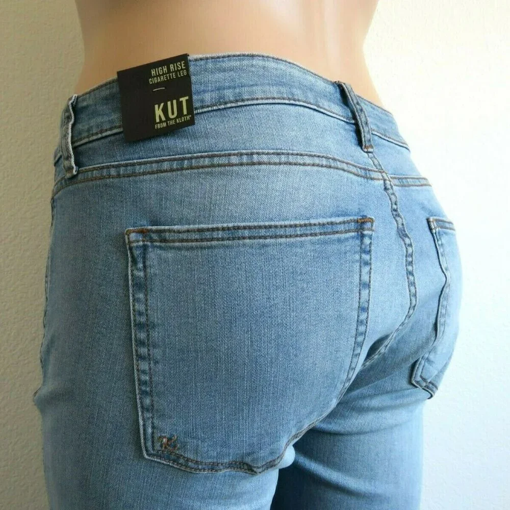 KUT from the KLOTH Jeans RIPPED Cigarette Leg Plus Size 18W NWT